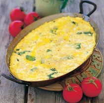Ricotta and basil frittata