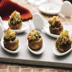 Ricotta and herb stuffed mushrooms