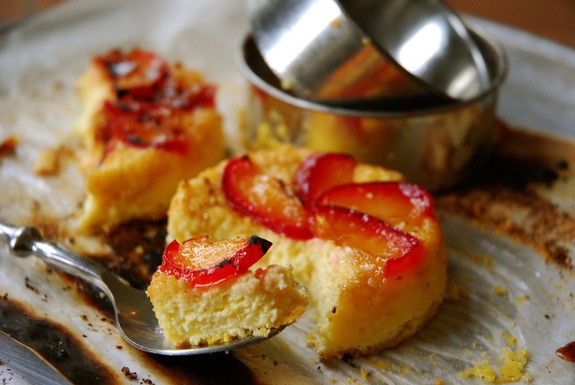 Ricotta and plum tartlets 