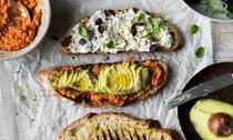 Ricotta and romesco sandwich