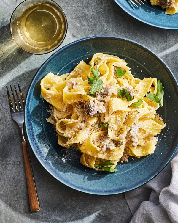 Ricotta and sausage pasta