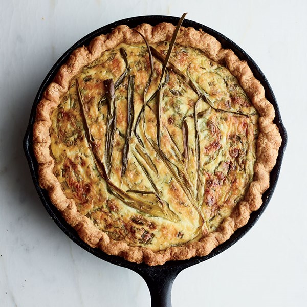 Ricotta and scallion egg pie