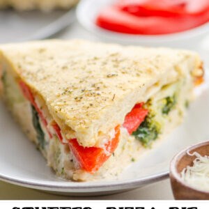 Ricotta and vegetable stuffed pizza pie