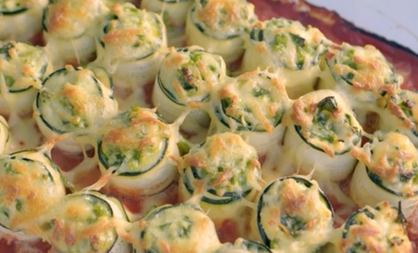 Ricotta and zucchini cannelloni
