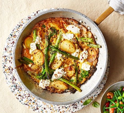 Ricotta, broccoli & new potato frittata