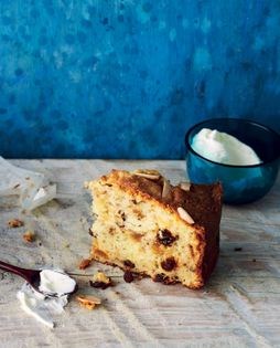 Ricotta cake with walnuts, almonds and candied orange (Torta di ricotta con noci, mandorle e arance candite)