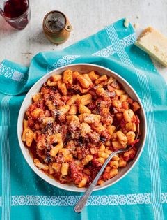 Ricotta cavatelli with aubergine and tomato sauce