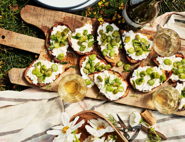 Ricotta-fava toasts