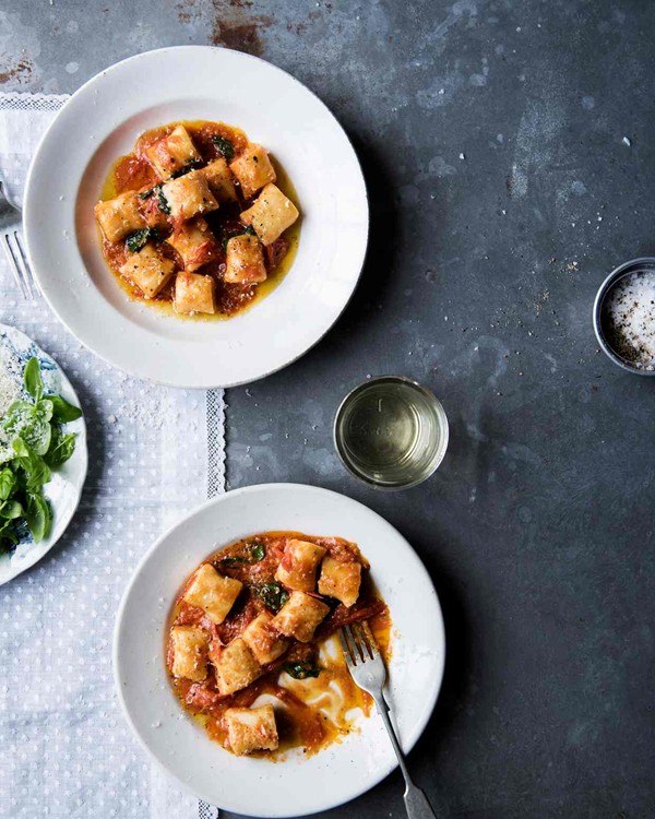 Ricotta gnocchi and cherry tomato sauce