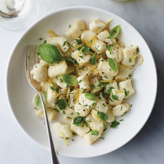 Ricotta gnocchi with summer herbs