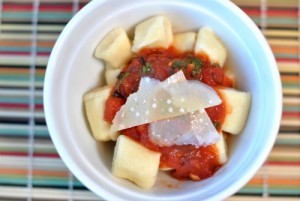 Ricotta gnocchi with tomato-basil sauce