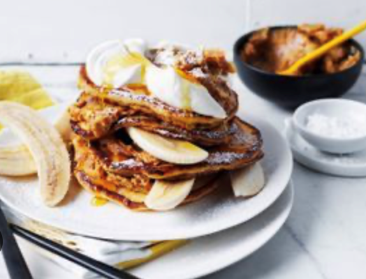 Ricotta pancakes with honeycomb butter
