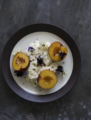 Ricotta, plums and lavender