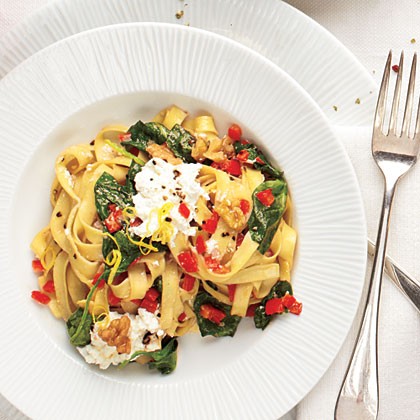Ricotta-spinach pasta