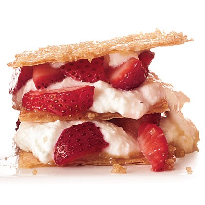 Ricotta-strawberry Napoleans