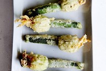 Ricotta-stuffed zucchini flowers