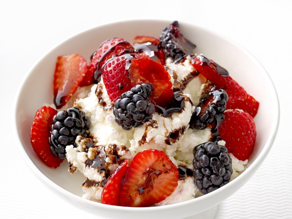 Ricotta with balsamic berries