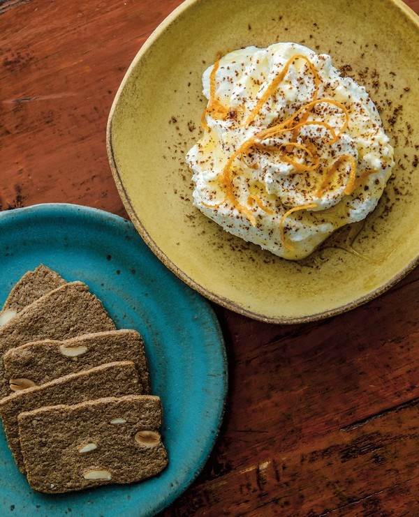 Ricotta with cinnamon, honey & orange [Jody Adams]