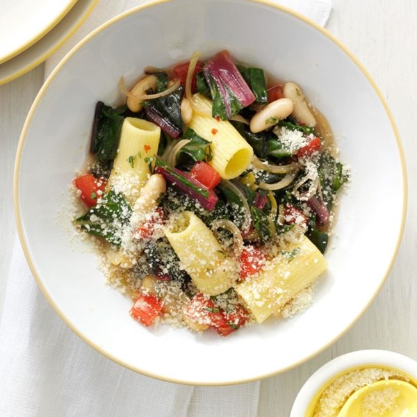 Rigatoni chard toss