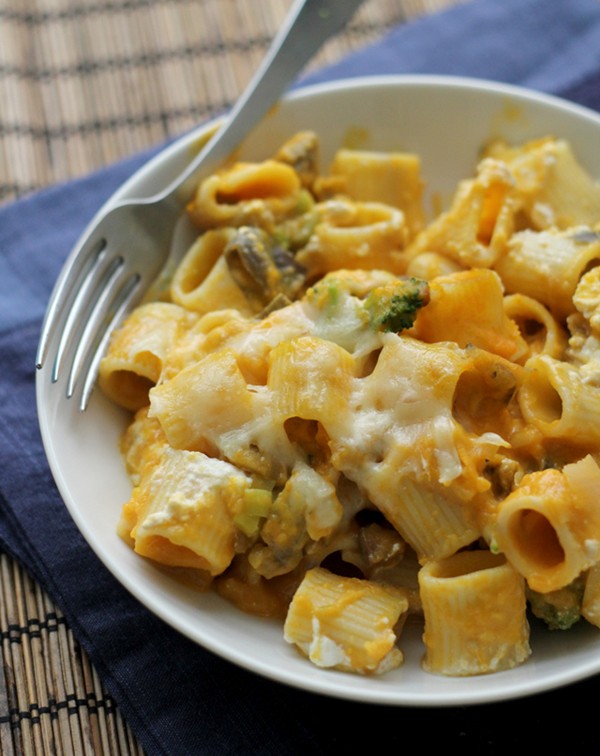 Rigatoni torte with fall vegetables