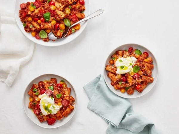 Rigatoni with pesto rosso 
