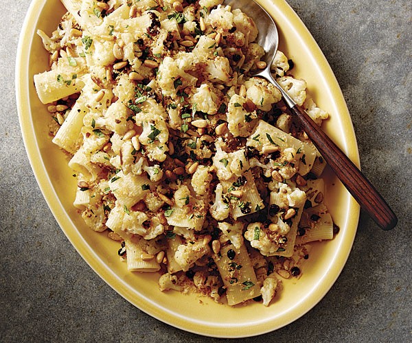 Rigatoni with roasted cauliflower, currants, and pine nuts recipe Eat