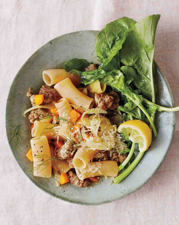 Rigatoni with sausage and fennel