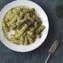 Rigatoni with Swiss chard pesto