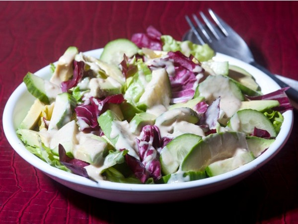 Ripe's radicchio salad with tahini lemon drizzle (Cook the Book)