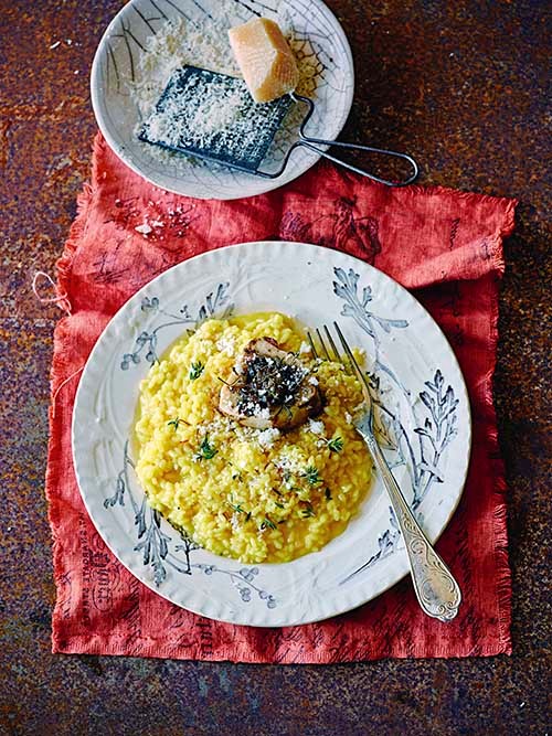 Risotto Milanese with marrowbone