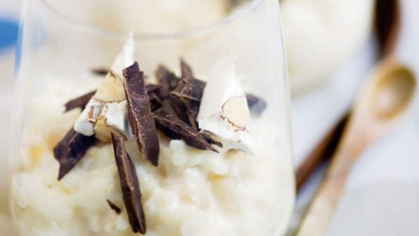 Risotto of chocolate and nougat