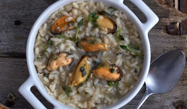 Risotto with mussels