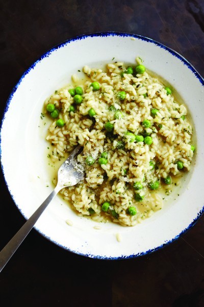 Risotto with peas