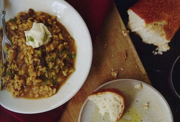 Risotto with porcini mushrooms and mascarpone