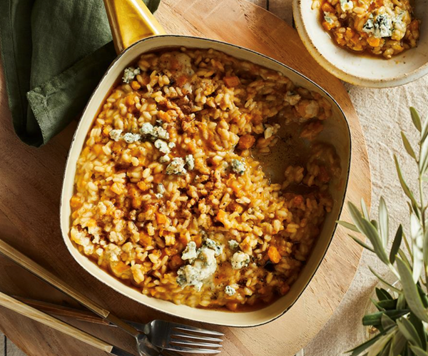 Risotto with pumpkin, Gorgonzola and brown butter