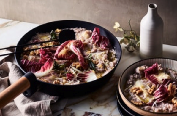 Risotto with radicchio, walnuts and Taleggio