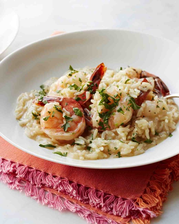 Risotto with shrimp and herbs