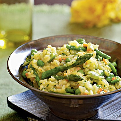 Risotto with spring vegetables
