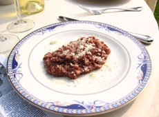 Risotto with Zinfandel and radicchio