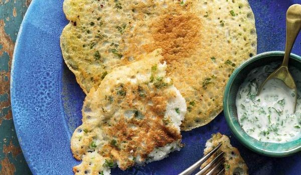 Rita D'Souza's rice flour pancakes (Rice flour dosas)