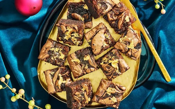 Ritzy Christmas brownies