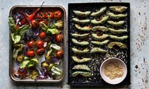 Roast avocado tacos with charred tomato salsa