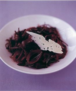 Roast baby beetroot and red onions