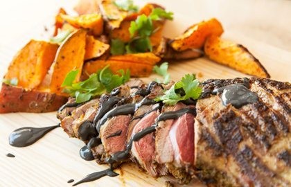 Roast baharat and lemon marinated Welsh lamb