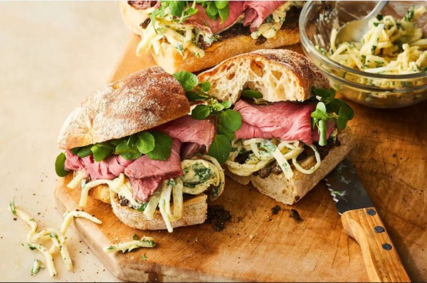 Roast beef & celeriac sandwich