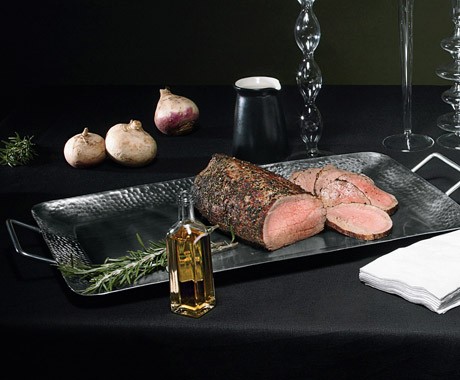 Roast beef with Dijon-caper sauce
