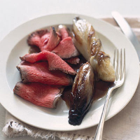 Roast beef with glazed chicory 