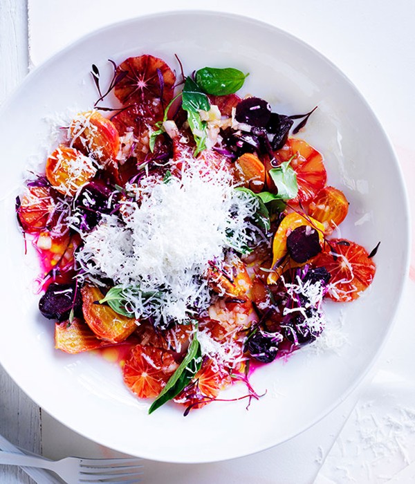 Roast beetroot and blood orange salad