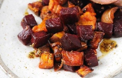 Roast beetroot and sweet potato