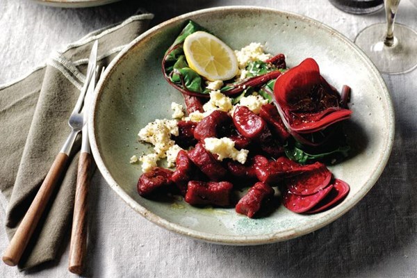 Roast beetroot gnocchi with fresh ricotta